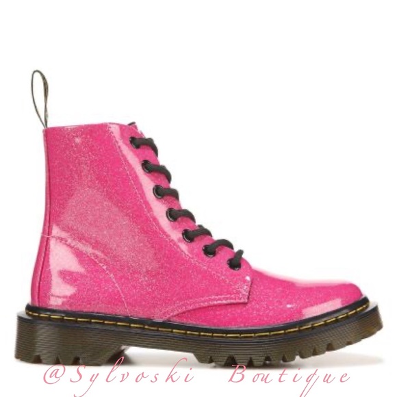 🔥 DR.MARTENS WOMENS LUANA COMBAT BOOT - PINK NWT - Picture 3 of 12